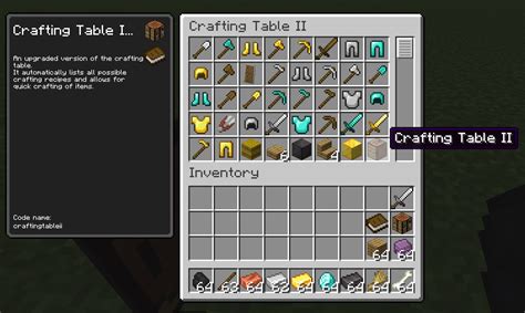 Crafting table 2 .